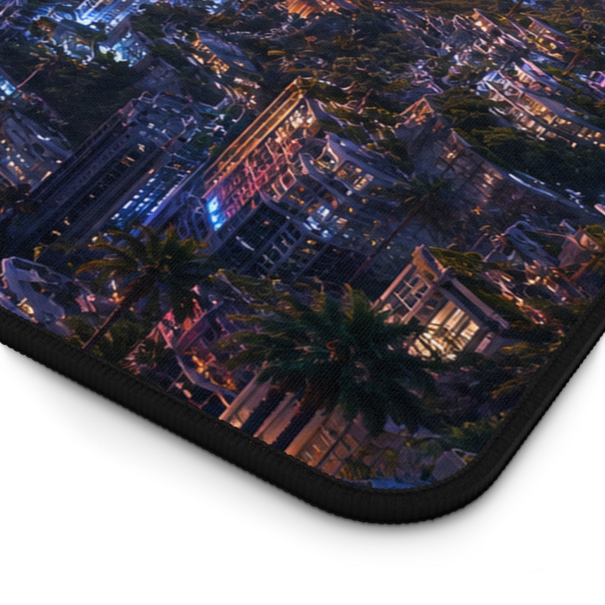 California Gaming Mouse Pad – Cyberpunk Coastal City Desk Mat