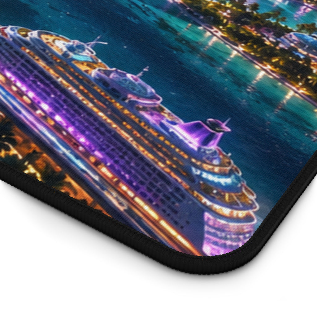 Florida Gaming Mouse Pad – Cyberpunk Coastal City Desk Mat